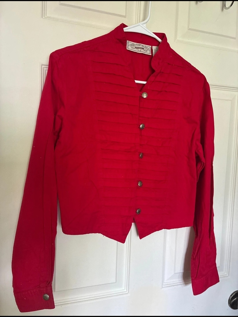 Women’s Red Military-Inspired Blazer Jacket